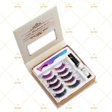 2 Pairs /3 Pairs/5 Pair  Lashbox  Faux Mink  Lash With Customized  Eyelashes Packaging For 3D False Mink PBT Fiber Lashes LAE